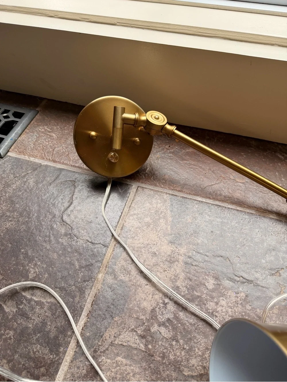 Adjustable Swing Arm Wall Light Gold